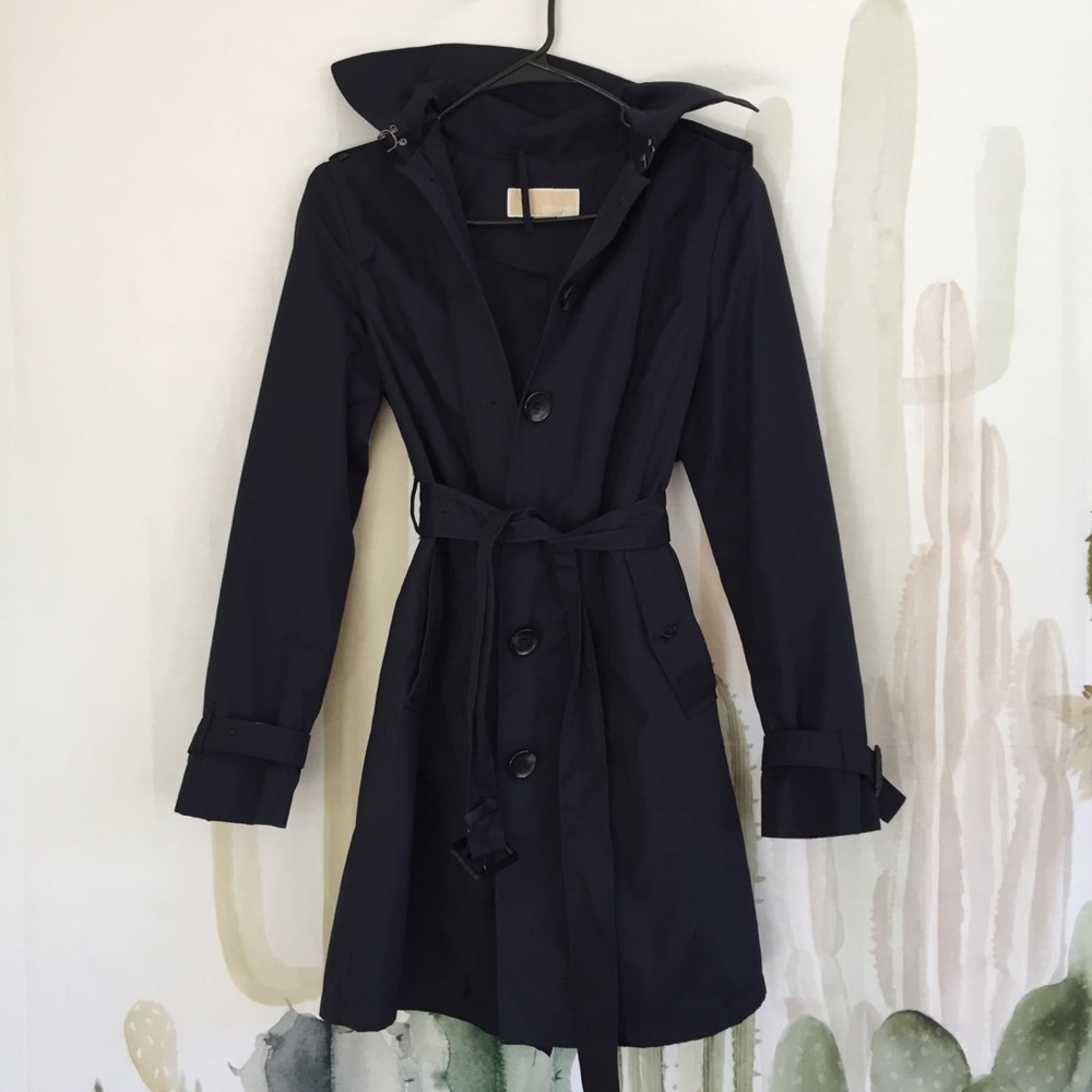 Michael Kors navy trench fall/rain